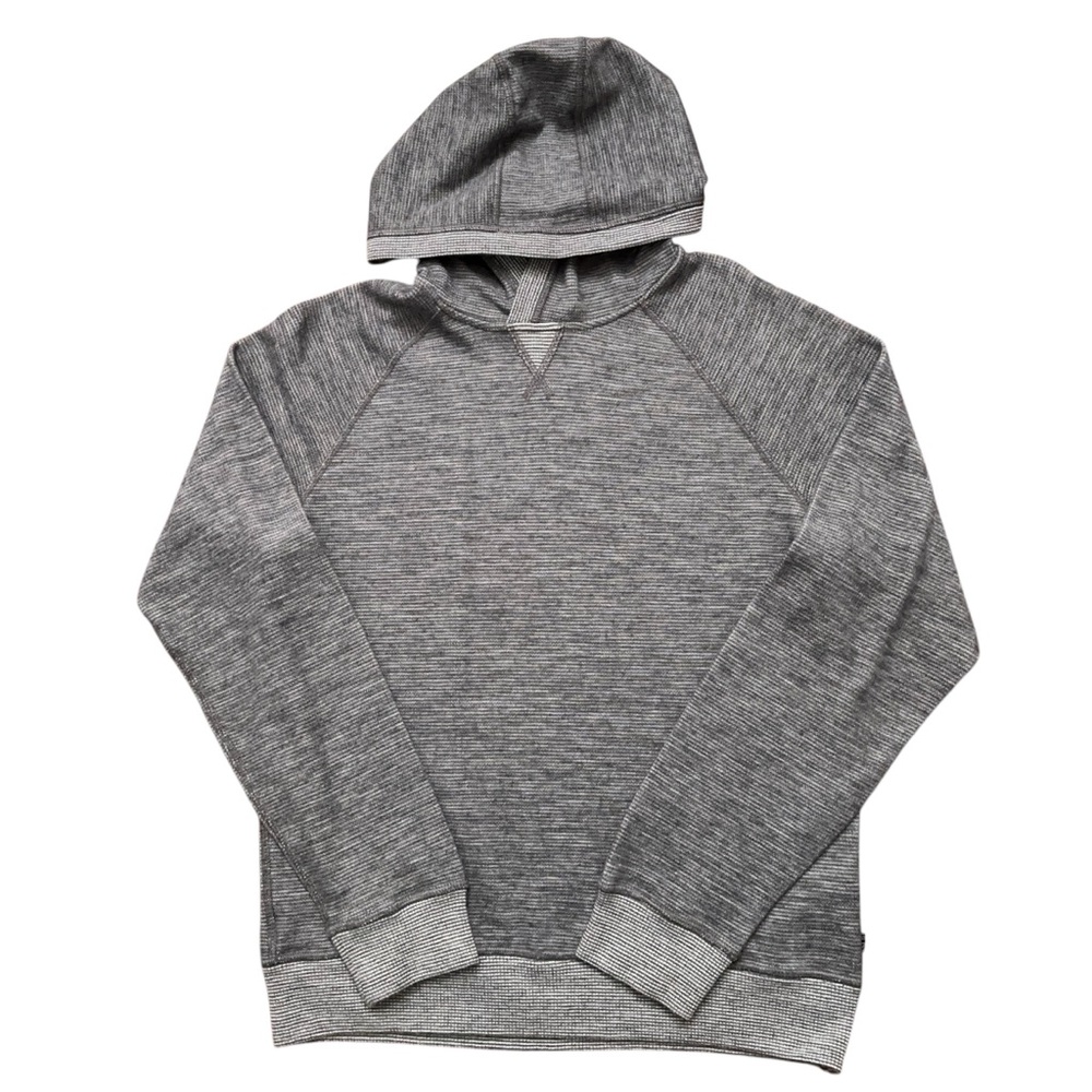 Hugo Boss Sweatshirt Mens Size M Pullover Hoodie Jacket Knit Virgin Wool Gray